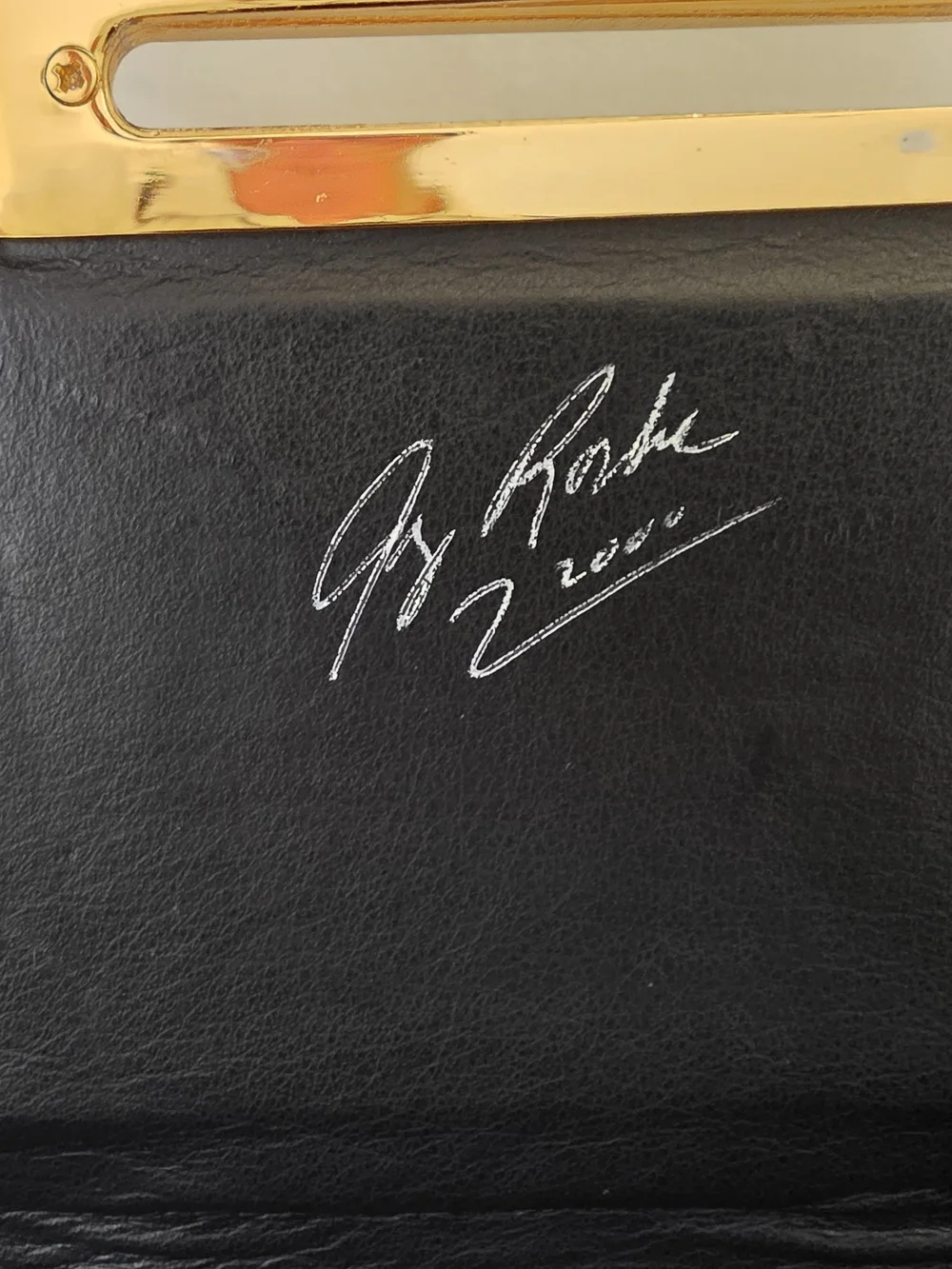 Vintage Roche Signed Calf Leather Briefcase Messenger Laptop Bag Y2K